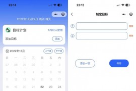 个人目标日历定制制作小工具微信小程序源码